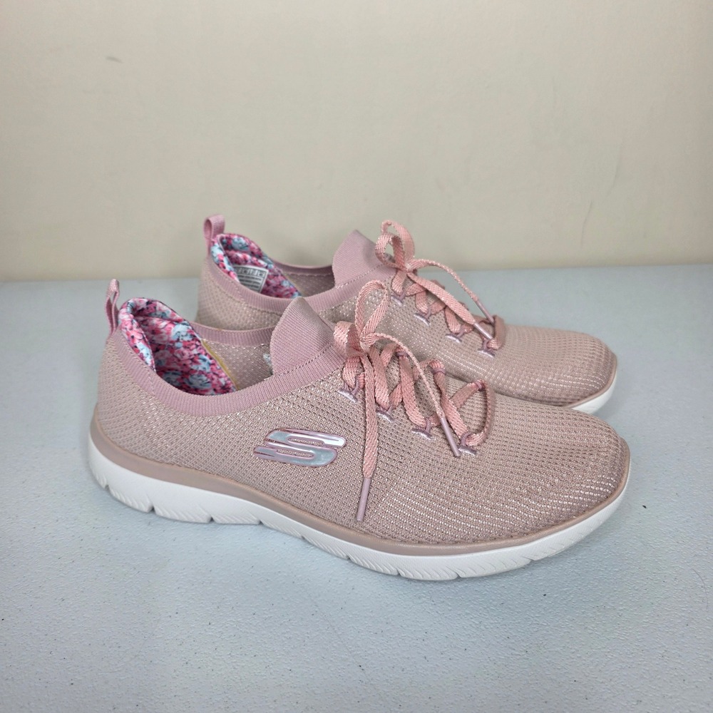 Skechers Sneakers Women 10 Pink Floral Dreamer Wide Memory Foam 149499W